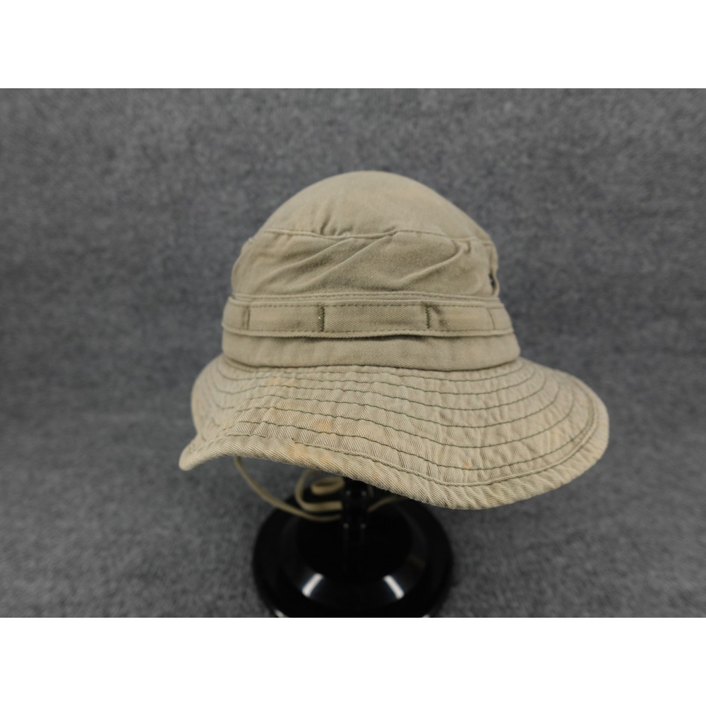 Columbia Boonie Hat Mens XL Khaki Good Vintage Made in USA Cotton Sun Hat